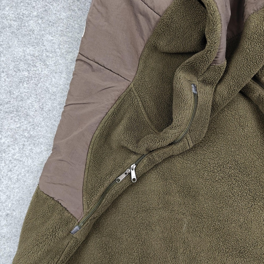 The North Face Jacket Mens 2XL Green Polartec Fleece Zip Pockets Windbreaker - Picture 11 of 12